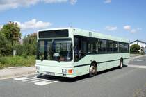Bus Treuen / Bus Vogtland: MAN EL der Göltzschtal-Verkehr GmbH Rodewisch (GVG). Hierbei handelt es sich um einen Leihwagen der Reichert - Bus GmbH aus Muldestausee (Gemeinde in Sachsen-Anhalt). Vorheriger Besitzer des Fahrzeuges war der Reichenbacher Verkehrsbetrieb Gerlach GmbH (RVB). Aufgenommen im September 2019 am Bahnhof von Treuen (Vogtlandkreis).