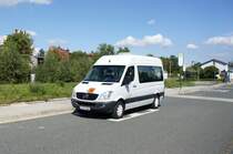 Bus Treuen / Bus Vogtland: Mercedes-Benz Sprinter vom Reichenbacher Verkehrsbetrieb Gerlach GmbH (RVB), aufgenommen im September 2019 am Bahnhof von Treuen (Vogtlandkreis).