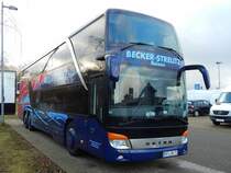 Setra 431 DT von Becker-Strelitz Reisen aus Deutschland in Neubrandenburg am 16.12.2017
