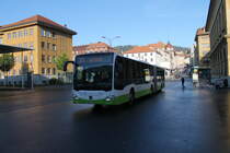 transN Nr. 373 (Mercedes Citaro C2 O530G) am 22.10.2019 beim Bhf. La-CHaux-de-Fonds