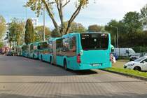 ICB Mercedes Benz Citaro 2 G Wagen 424 am 26.10.19 auf dem Betriebshof bei einer öffentlichen Feuerwehr Übung 