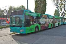 ICB Mercedes Benz Citaro 2 G Wagen 417 am 26.10.19 auf dem Betriebshof bei einer öffentlichen Feuerwehr Übung 