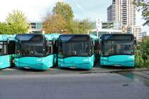 Autobus Sippel Solaris Urbino 12 am 26.10.19 auf dem Betriebshof bei einer öffentlichen Feuerwehr Übung 