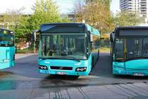 Autobus Sippel Volvo 7700 am 26.10.19 auf dem Betriebshof bei einer öffentlichen Feuerwehr Übung 