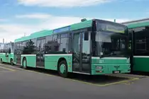 MAN Bus 821 steht auf dem Hof der Garage Rankstrasse. Die Aufnahme stammt vom 17.10.2019.