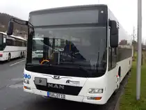MAN Lion's City der Oppermann Transporte aus Deutschland in Sassnitz am 31.12.2017