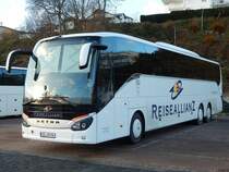 Setra 519 HD von Meyering-Reisen aus Deutschland im Stadthafen Sassnitz am 01.01.2018