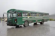 Blue Bird Autobus 160 010 auf einem Rastplatz im Denali Nationalpark. Die Aufnahme stammt vom 15.08.2019.