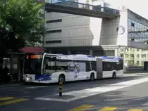 tl Nr. 593 (Mercedes Citaro C2 O530G) am 16.9.2019 in Lausanne-Flon