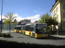 Postauto/PU Stutz Nr. 272 (MAN A23 Lion's City GL) am 30.9.2019 beim Bhf. Affoltern am Albis