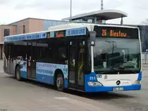 Mercedes Citaro II der Rostocker Straßenbahn AG in Rostock am 25.01.2018