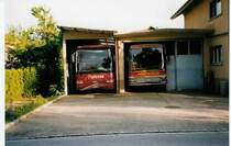 Aus dem Archiv: Meister, Thun BE 78'669 Van Hool + BE 13'661 Dr�gm�ller am 30. Juni 1999 Thun, Garage