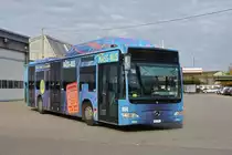 Mercedes Citaro 804 fährt während der Basler Herbstmesse als Messe Bus. Hier steht der Bus auf dem Hof der Garage Rankstrasse. Die Aufnahme stammt vom 09.11.2019.