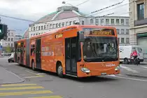 Mercedes Citaro 7052 mit der easy Jet Werbung, auf der Linie 50, fährt zur Endstation am Bahnhof SBB. Die Aufnahme stammt vom 12.11.2019.