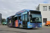 Mercedes Citaro 804 fährt während der Basler Herbstmesse als Messe Bus. Hier steht der Bus auf dem Hof der Garage Rankstrasse. Die Aufnahme stammt vom 09.11.2019.