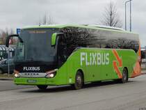 Setra 516 HD von Flixbus/Prima Klima Reisen aus Deutschland in Rostock am 25.01.2018