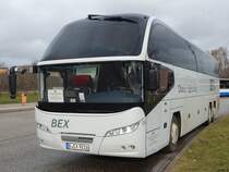 Neoplan Cityliner von BEX aus Deutschland in Rostock am 25.01.2018