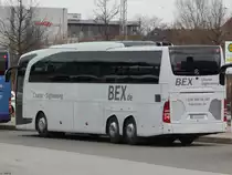 Mercedes Travego von BEX aus Deutschland in Rostock am 25.01.2018