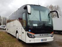 Setra 516 HD von URB aus Deutschland in Rostock am 25.01.2018