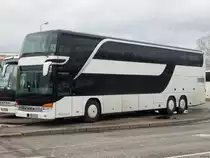 Setra 431 DT von URB aus Deutschland in Rostock am 25.01.2018