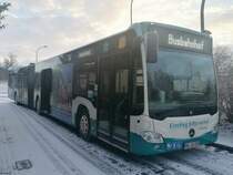 Mercedes Citaro III der Neubrandenburger Verkehrsbetriebe in Neubrandenburg am 07.02.2018