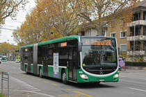 Mercedes Citaro 7038, auf der Linie 48, fährt Richtung Endstation am Bahnhof SBB. Die Aufnahme stammt vom 19.11.2019.