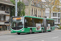 Mercedes Citaro 7023, auf der Linie 50, fährt Richtung Endstation am Bahnhof SBB. Die Aufnahme stammt vom 19.11.2019.