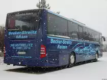 Mercedes Tourismo RH von Becker-Strelitz Reisen aus Deutschland in Neubrandenburg am 25.02.2018