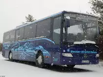 Mercedes Tourismo RH von Becker-Strelitz Reisen aus Deutschland in Neubrandenburg am 25.02.2018