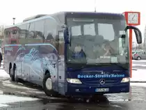 Mercedes Tourismo von Becker-Strelitz Reisen aus Deutschland in Neubrandenburg am 25.02.2018