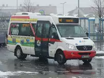 Mercedes Sprinter der Uckermärkische Verkehrs GmbH in Prenzlau am 07.03.2018