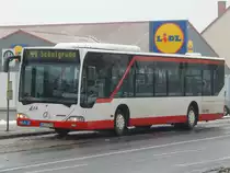 Mercedes Citaro I der Uckermärkische Verkehrs GmbH in Prenzlau am 07.03.2018