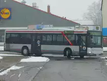 MAN Niederflurbus 2. Generation der Uckermärkische Verkehrs GmbH in Prenzlau am 07.03.2018