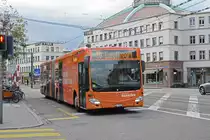 Mercedes Citaro 7052 mit der easy Jet Werbung, auf der Linie 50, fährt zur Endstation am Bahnhof SBB. Die Aufnahme stammt vom 12.11.2019.