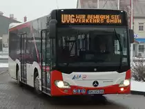 Mercedes Citaro III der Uckermärkische Verkehrs GmbH in Prenzlau am 07.03.2018