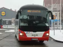 MAN Lion's Regio der Uckermärkische Verkehrs GmbH in Prenzlau am 07.03.2018
