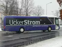 MAN Lion's Regio der Uckermärkische Verkehrs GmbH in Prenzlau am 07.03.2018