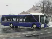 MAN Lion's Regio der Uckermärkische Verkehrs GmbH in Prenzlau am 07.03.2018