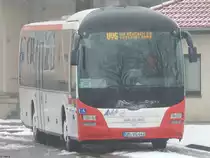 MAN Lion's Regio der Uckermärkische Verkehrs GmbH in Prenzlau am 07.03.2018