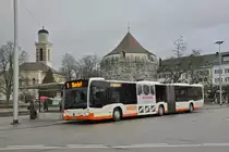 Mercedes Citaro 38, auf der Linie 1, bedient die Haltestelle beim Amtshausplatz. Die Aufnahme stammt vom 09.12.2019.