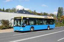 Bus Rodewisch / Bus Vogtland: Mercedes-Benz Citaro (ehem. ETP Euro Traffic Partner GmbH Chemnitz) der Göltzschtal-Verkehr GmbH Rodewisch (GVG), aufgenommen im Oktober 2019 am Busbahnhof von Rodewisch.