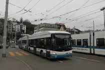 VBZ Nr. 90 (Hess Lightram 3 BGGT-N2C) am 11.12.2019 beim Central
