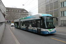 VBZ Nr. 183 (Hess Swisstrolley 5 BGT-22D DC ''Swisstrolley plus'') am 11.12.2019 kurz vor der Haltestelle Stampfenbachplatz