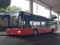 Hier kam der SHA F 5807 von der FMO gerade am Omnibusbahnhof in Backnang an. Abgelichtet am 12.07.2019 am Bahnhof in Backnang.