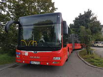 Hier wartet der SHA F 5910 von der FMO auf seinen nächsten Einsatz. Gesichtet am 09.09.2019 am FMO Busparkplatz in Marbach. 