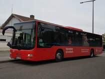 Hier ist der SHA T 5873 von der FMO (ex RBS Stuttgart) auf der Buslinie 457 nach Recklinghausen im Einsatz. Abgelichtet am 29 Oktober 2019 am Marbacher Bahnhof.