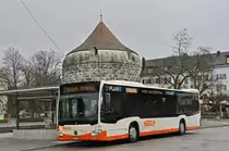 Mercedes Citaro 98, auf der Linie 2, bedient die Haltestelle beim Amtshausplatz. Die Aufnahme stammt vom 09.12.2019.