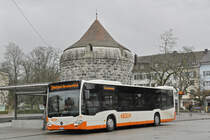 Mercedes Citaro 70, auf der Linie 3, bedient die Haltestelle beim Amtshausplatz. Die Aufnahme stammt vom 09.12.2019.