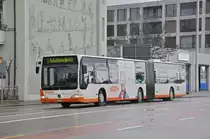 Mercedes Citaro 51, auf der Linie 5, fährt zur Haltestelle beim Bahnhof Solothurn. Die Aufnahme stammt vom 09.12.2019.