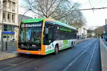 RNV Mercedes Benz eCitaro Wagen 8500 am 22.12.19 in Heidelberg auf der Linie 20 